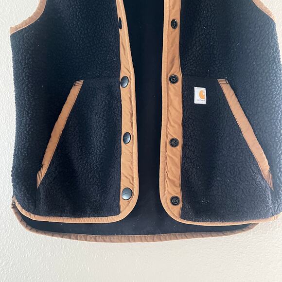 Carhartt Relaxed Fit Fleece Snap Front Vest - Picture 6 of 7